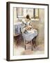 Girl Sewing-Theodore Robinson-Framed Giclee Print