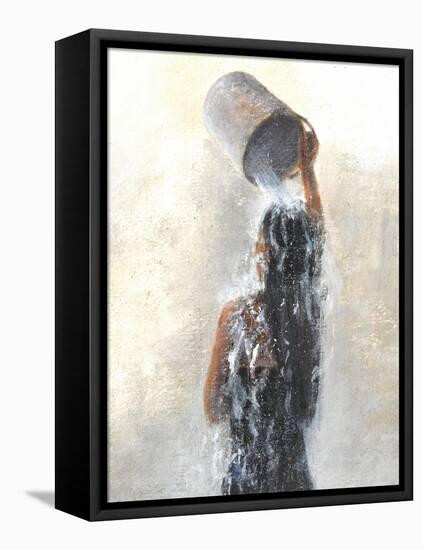 Girl Showering, 2015-Lincoln Seligman-Framed Stretched Canvas