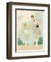 Girl Shows Her Younger Sister How to Hold Her Tennis Racquet-null-Framed Art Print