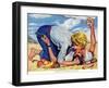 Girl Shy  - Saturday Evening Post "Leading Ladies", August 13, 1955 pg.24-Bob Hillbert-Framed Premium Giclee Print