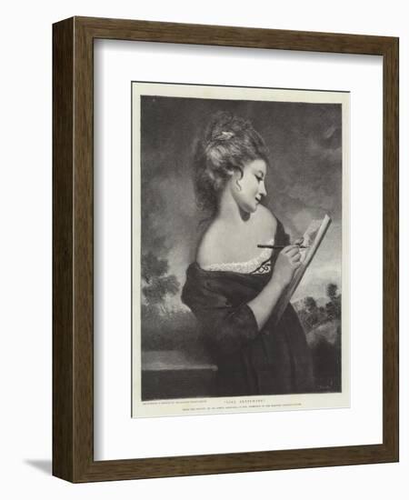 Girl Sketching-Sir Joshua Reynolds-Framed Giclee Print