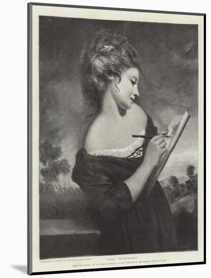 Girl Sketching-Sir Joshua Reynolds-Mounted Giclee Print