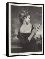 Girl Sketching-Sir Joshua Reynolds-Framed Stretched Canvas