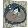 Girl Sleeps with Cat-Elena Barenbaum-Mounted Art Print