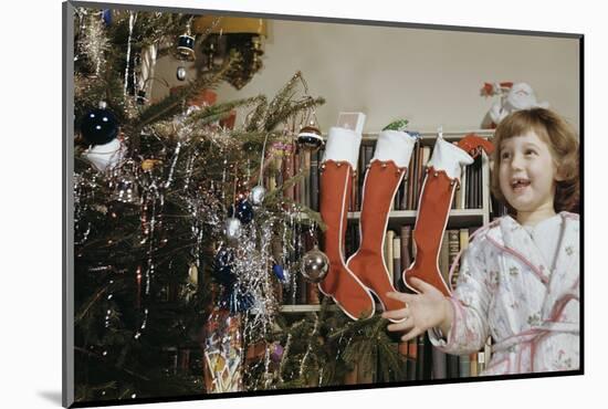 Girl Smiling on Christmas Morning-William P. Gottlieb-Mounted Photographic Print