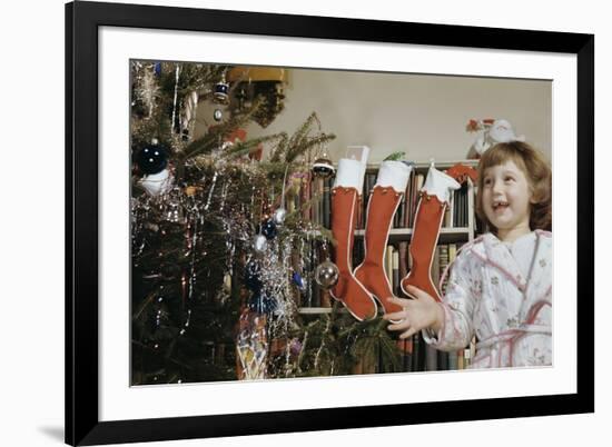 Girl Smiling on Christmas Morning-William P. Gottlieb-Framed Photographic Print