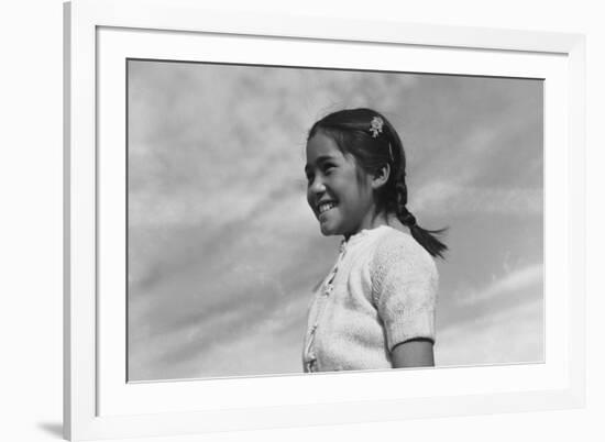 Girl Smiling-Ansel Adams-Framed Art Print