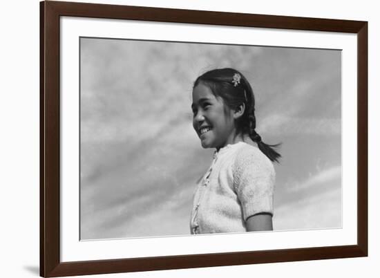 Girl Smiling-Ansel Adams-Framed Art Print