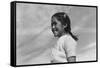 Girl Smiling-Ansel Adams-Framed Stretched Canvas