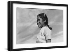 Girl Smiling-Ansel Adams-Framed Art Print