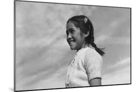 Girl Smiling-Ansel Adams-Mounted Art Print