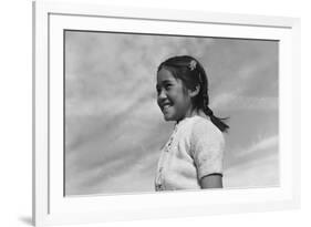 Girl Smiling-Ansel Adams-Framed Premium Giclee Print