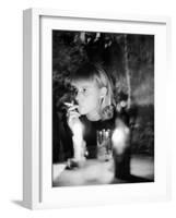 Girl Smoking a Cigarette-Angelo Cozzi-Framed Giclee Print