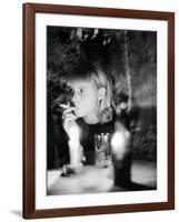 Girl Smoking a Cigarette-Angelo Cozzi-Framed Giclee Print