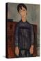 Girl Standing in a Black Pinafore, 1918-Amedeo Modigliani-Stretched Canvas