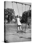 Girl Standing on Swing-Philip Gendreau-Stretched Canvas