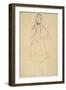 Girl Standing with Her Hands Resting on Her Hip-Gustav Klimt-Framed Giclee Print