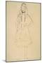 Girl Standing with Her Hands Resting on Her Hip-Gustav Klimt-Mounted Giclee Print