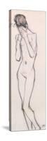 Girl Standing-Egon Schiele-Stretched Canvas