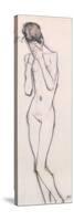 Girl Standing-Egon Schiele-Stretched Canvas