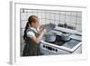 Girl Stirring Soup in Kitchen-William P. Gottlieb-Framed Photographic Print