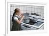 Girl Stirring Soup in Kitchen-William P. Gottlieb-Framed Photographic Print