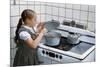 Girl Stirring Soup in Kitchen-William P. Gottlieb-Mounted Photographic Print