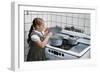 Girl Stirring Soup in Kitchen-William P. Gottlieb-Framed Photographic Print