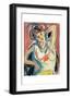 Girl Streching-Ernst Ludwig Kirchner-Framed Art Print