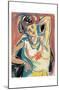 Girl Streching-Ernst Ludwig Kirchner-Mounted Art Print