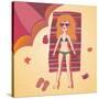Girl Sunbathing-smilewithjul-Stretched Canvas
