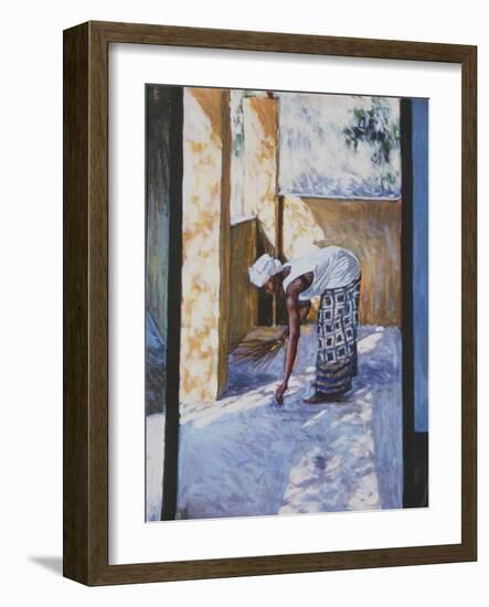 Girl Sweeping II, 2002-Tilly Willis-Framed Giclee Print