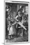 Girl Takes Doll to Shop-Robert Barnes-Mounted Art Print