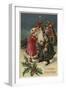 Girl Talking to Father Christmas-null-Framed Giclee Print