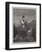 Girl Tending Cattle, Dalecarlia, Sweden, in the Exhibition of the Society of Female Artists-Amalia Lindegren-Framed Giclee Print