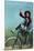 Girl Trick Riding on Bicycle-null-Mounted Art Print