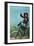 Girl Trick Riding on Bicycle-null-Framed Art Print