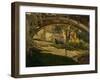 Girl under Arched Bridge (Oil on Canvas)-George Benjamin Luks-Framed Giclee Print