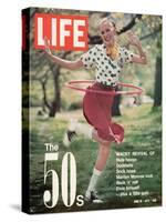 Girl using Hula Hoop, Revival of Fashions and Fads of the 1950's, June 16, 1972-Bill Ray-Stretched Canvas