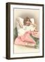 Girl Waking with Toys-null-Framed Art Print