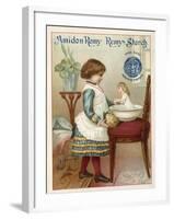 Girl Washing a Doll-null-Framed Giclee Print