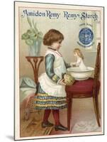 Girl Washing a Doll-null-Mounted Giclee Print