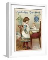 Girl Washing a Doll-null-Framed Giclee Print