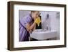 Girl Washing Her Face at Sink-William P. Gottlieb-Framed Photographic Print