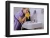 Girl Washing Her Face at Sink-William P. Gottlieb-Framed Photographic Print