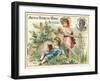 Girl Watching a Boy Reading a Book-null-Framed Giclee Print