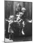 Girl Watching over Her Sisters in a Pre-War Jewish Quarter Area-null-Mounted Photographic Print