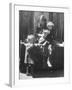 Girl Watching over Her Sisters in a Pre-War Jewish Quarter Area-null-Framed Photographic Print