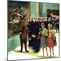 "Girl-Watching Sailors," August 12, 1961-Constantin Alajalov-Mounted Giclee Print