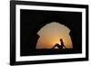 Girl watching sunset in Cesarea-Godong-Framed Photographic Print